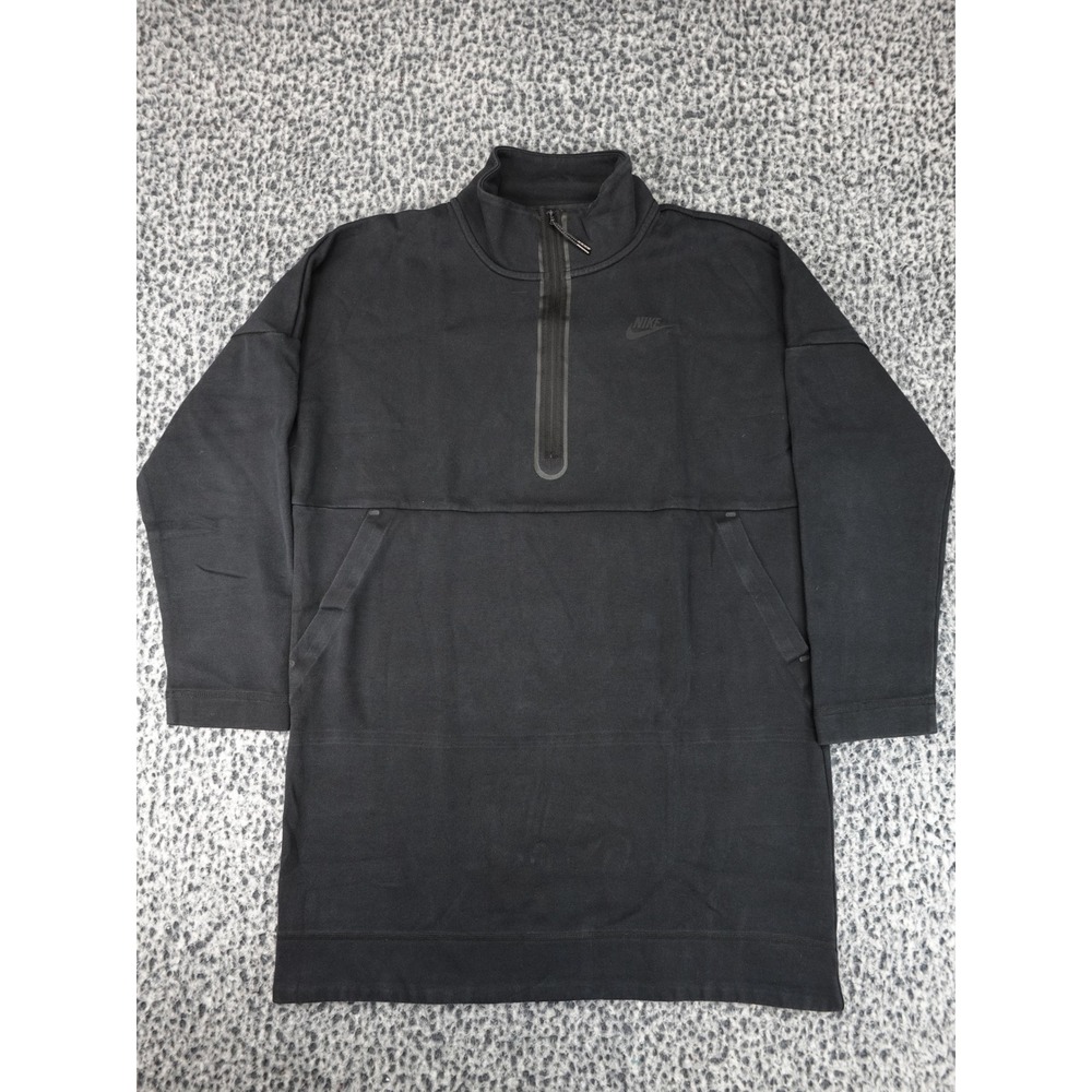 Nike Tech Fleece Quarter Zip Dress Womens Medium Black CW4300-010 Athleisure